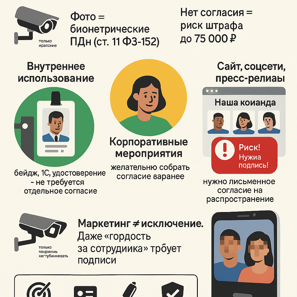 Фото сотрудников: правила безопасного использования